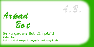 arpad bot business card